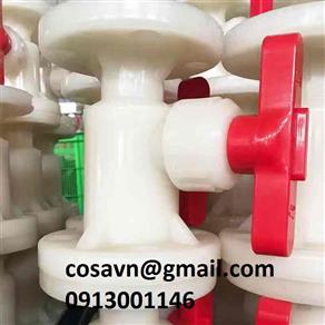 Van nhựa chịu axit PVDF, FRPP, CPVC, UPVC, PPH / flanged ball valve
