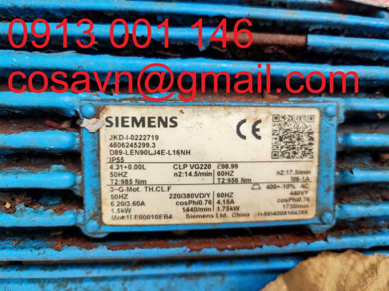 Công ty TNHH Siemens, Trung Quốc Động cơ giảm tốc Siemens JKD-1-0222719 JKD-1-0222719