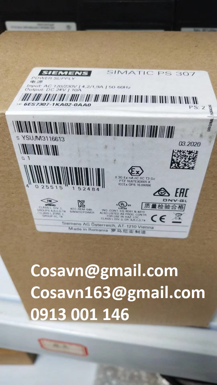 Siemens Bộ nguồn PLC 6ES7307-1KA02-0AA0 Siemens 6ES7307-1KA02-0AA0