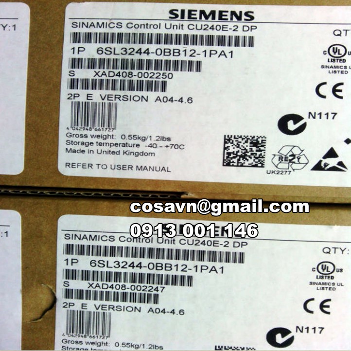 SIEMENS Bộ Điều Khiển SINAMICS SIEMENS G120 CU240E-2 DP 6SL3244-0BB12 ...