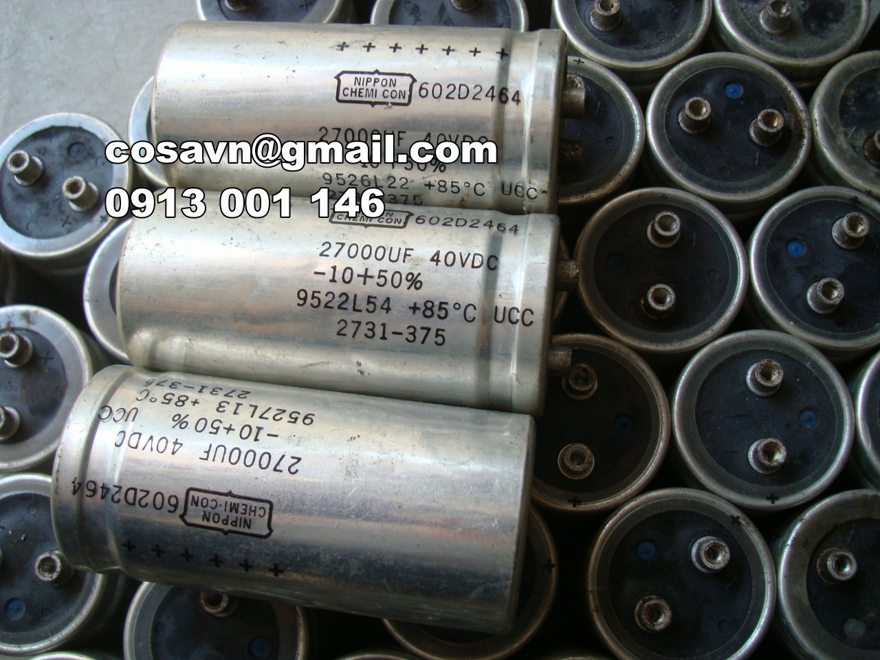 Tụ Điện Nippon Chemicon 27000uF 40V 85C 602D2464 - 0913.001.146